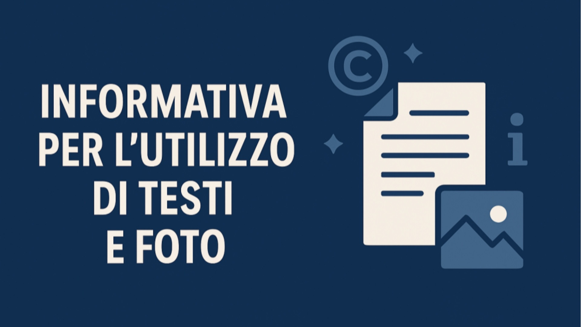 Informativa per invio testi e foto