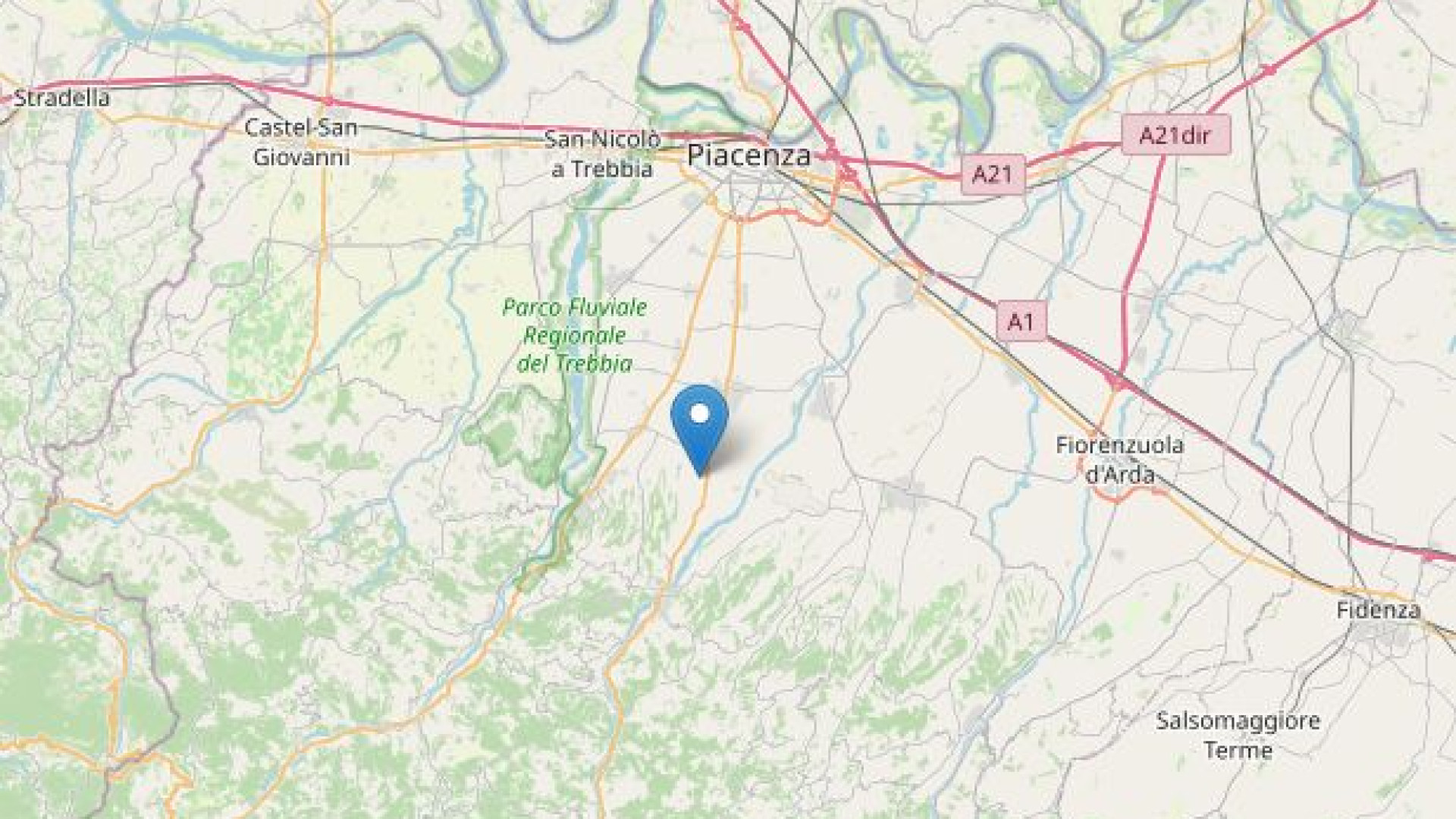 Diverse scosse di terremoto registrate tra Val Nure, Val Chero e Val Vezzeno