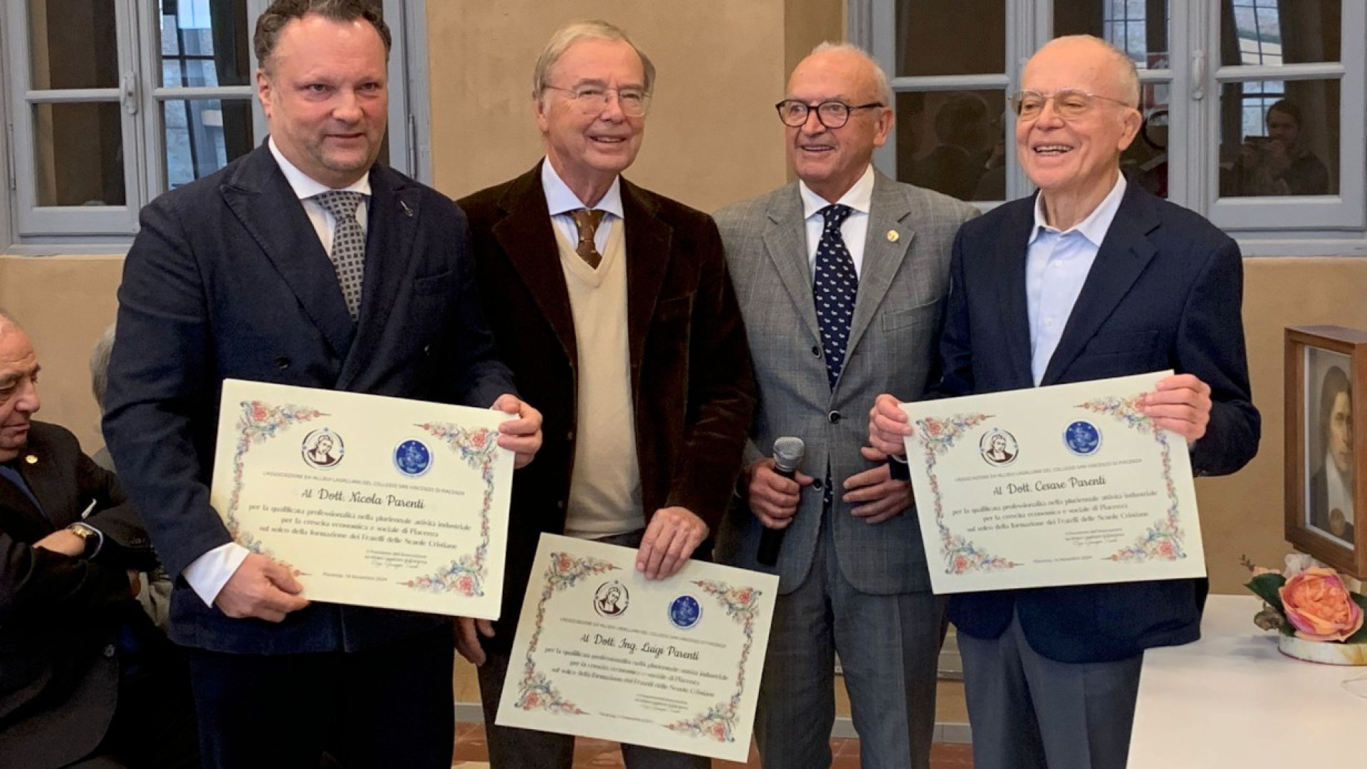 Alla famiglia Parenti il premio Lasalle: "Imprimatur indelebile"