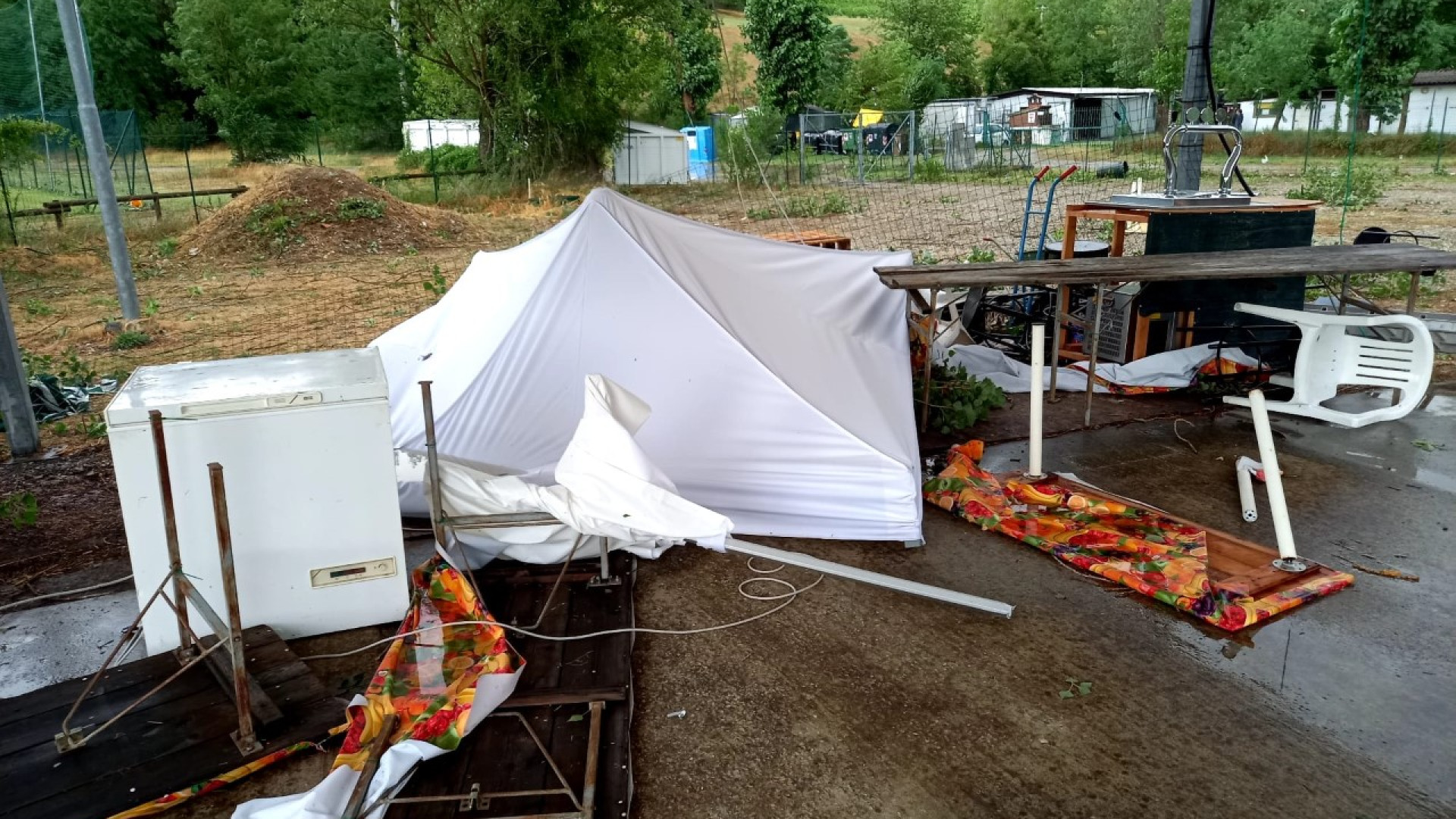 Area feste di Travo, la tempesta di lunedì scorso ha causato 10mila euro di danni