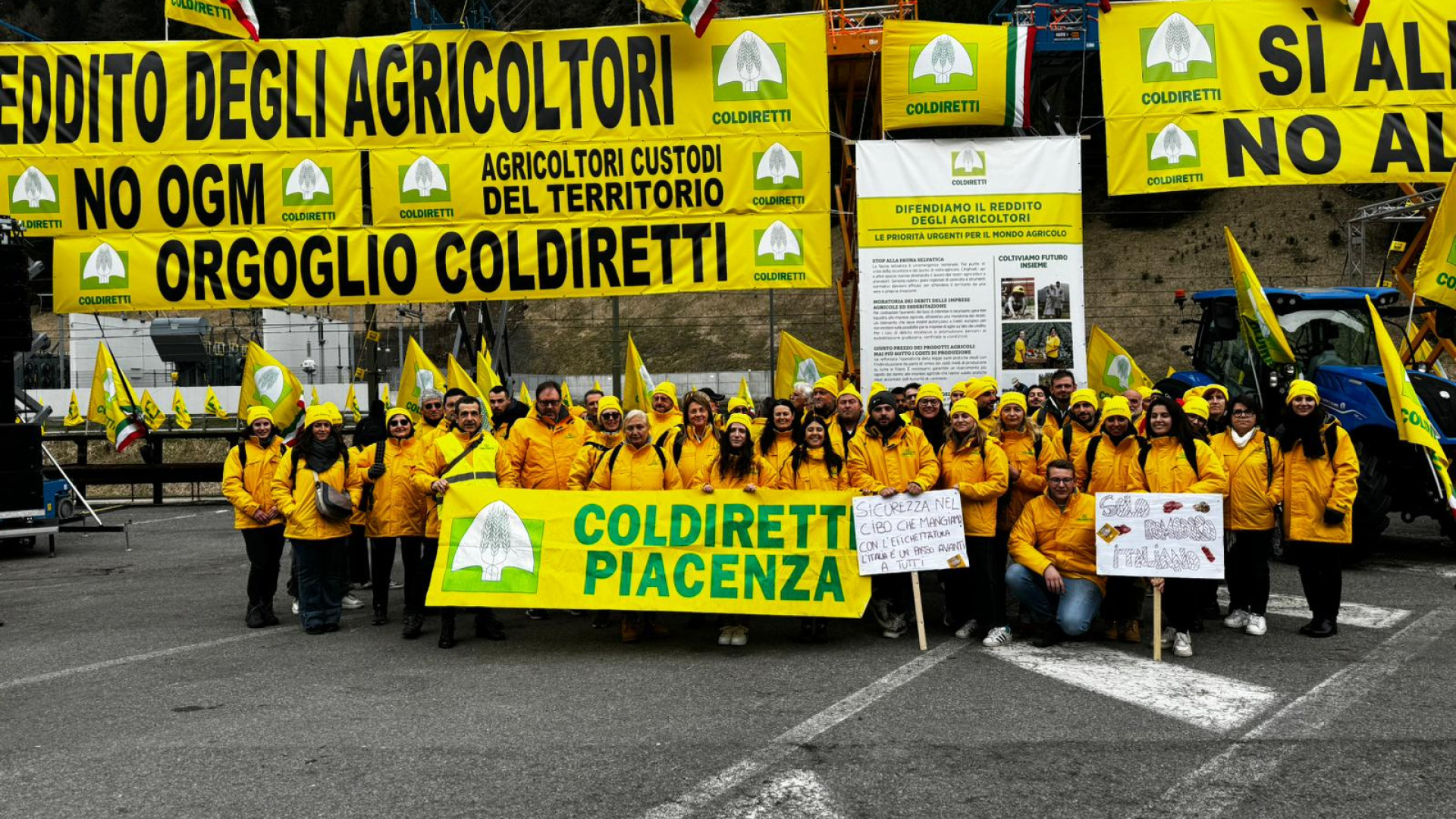 Coldiretti, delegazione piacentina al Brennero in difesa del Made in Italy