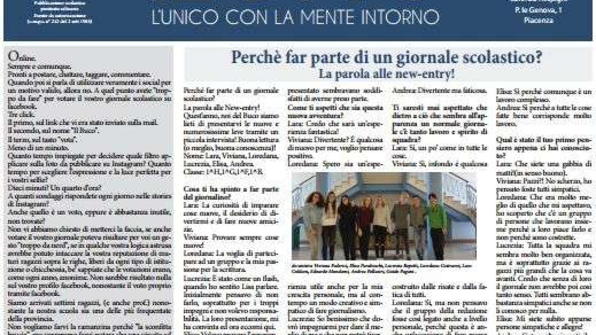 Con il tema “Conoscere se stessi” torna il Buco del Respighi su Libertà