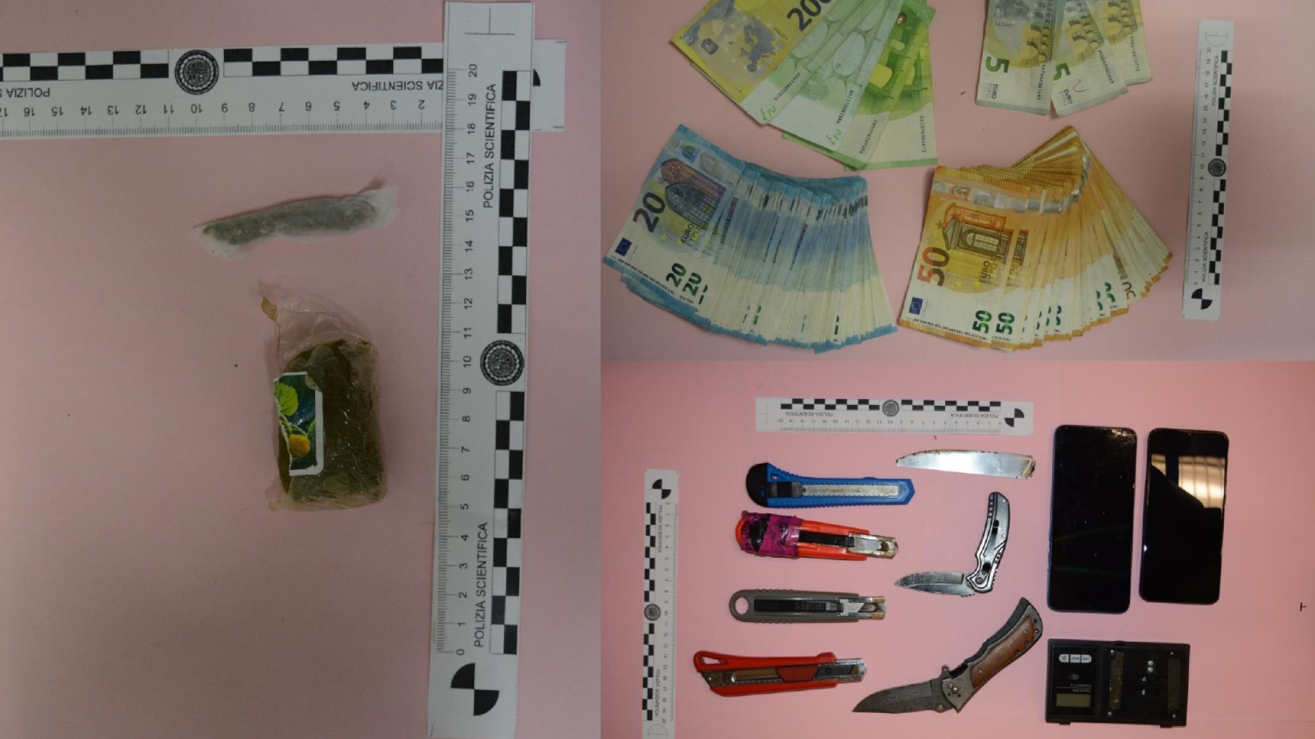 Hashish, bilancino, strumenti di confezionamento, soldi: 20enne arrestato per spaccio