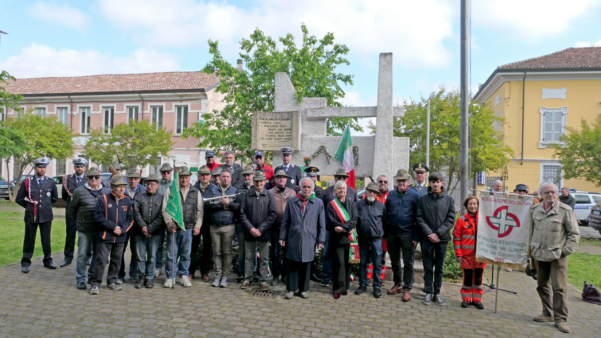 A Castel San Giovanni i fratelli Lazzetti protagonisti della cerimonia del 25 aprile