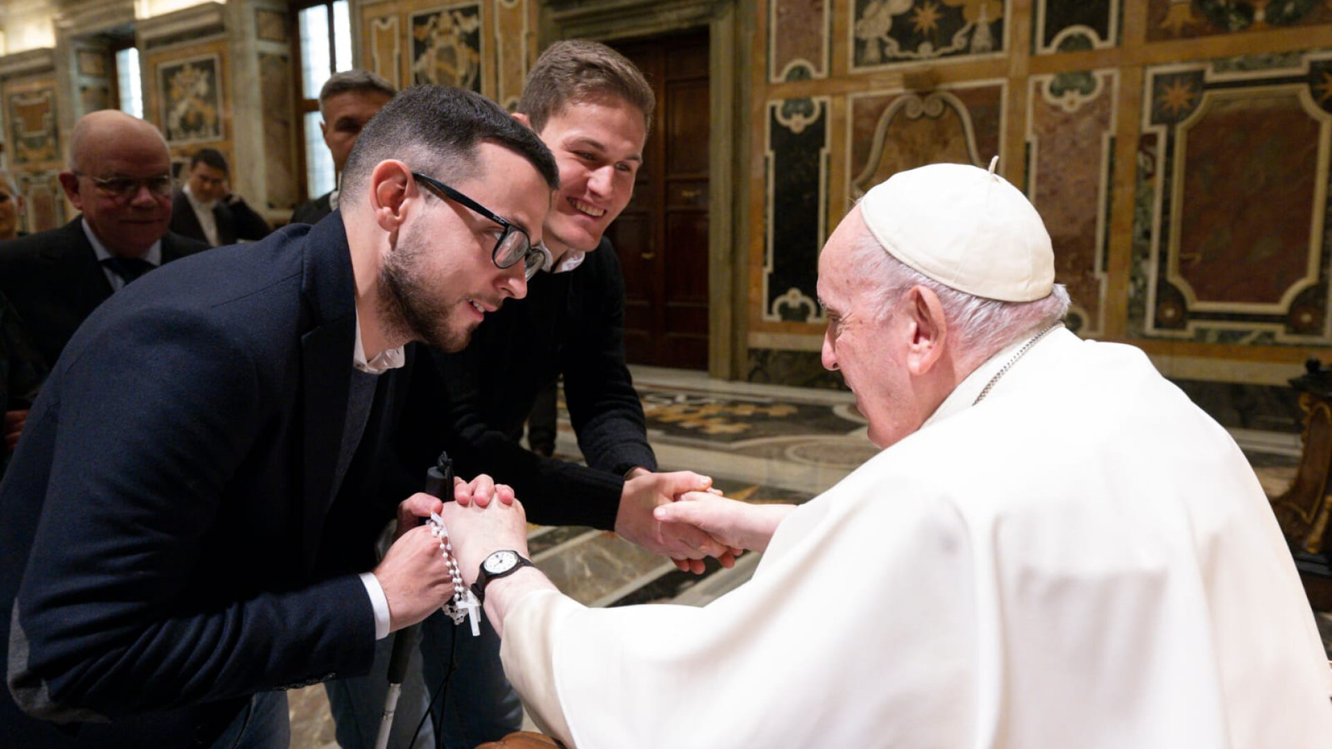 "Ipovedenti forza costruttiva nella società": anche il piacentino Contini dal Papa