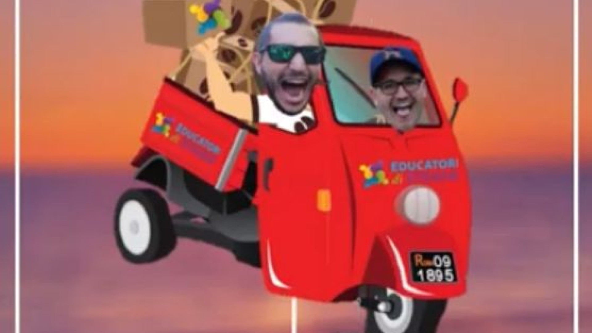 Musica e giochi sull'ApeCart degli Educatori di Strada