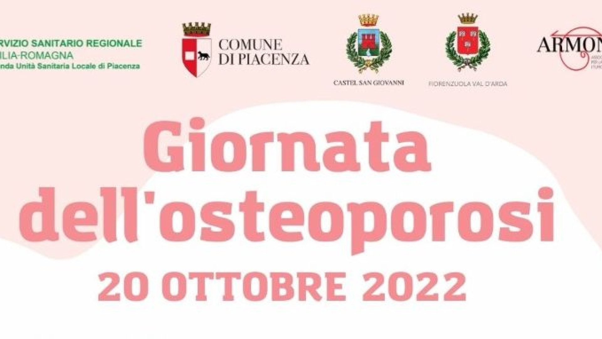 Giornata dell'osteoporosi: domani iniziative a Piacenza, Castello e Fiorenzuola
