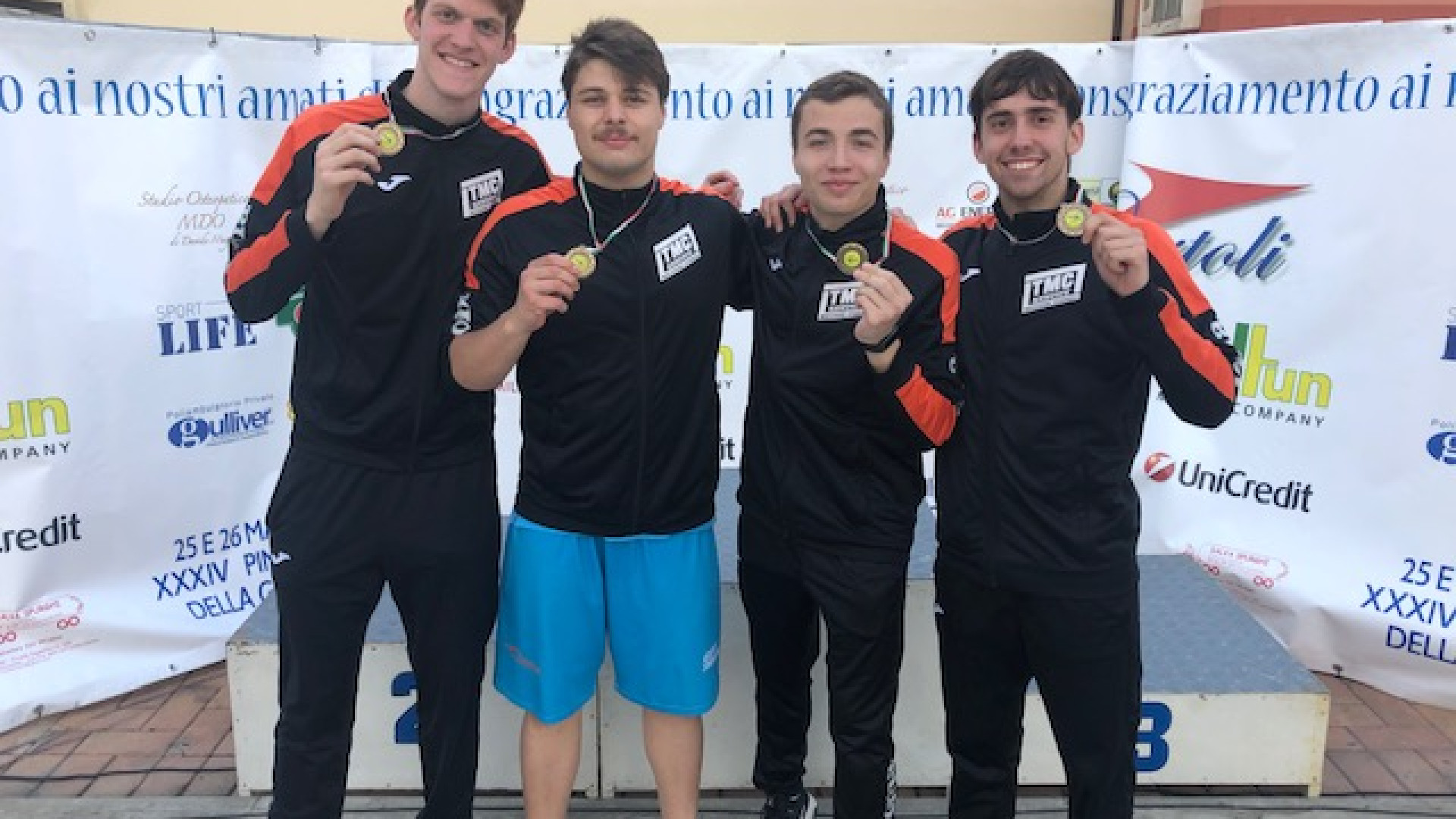 A Modena record italiano per la Calypso nella staffetta 4X50 pinne Juniores