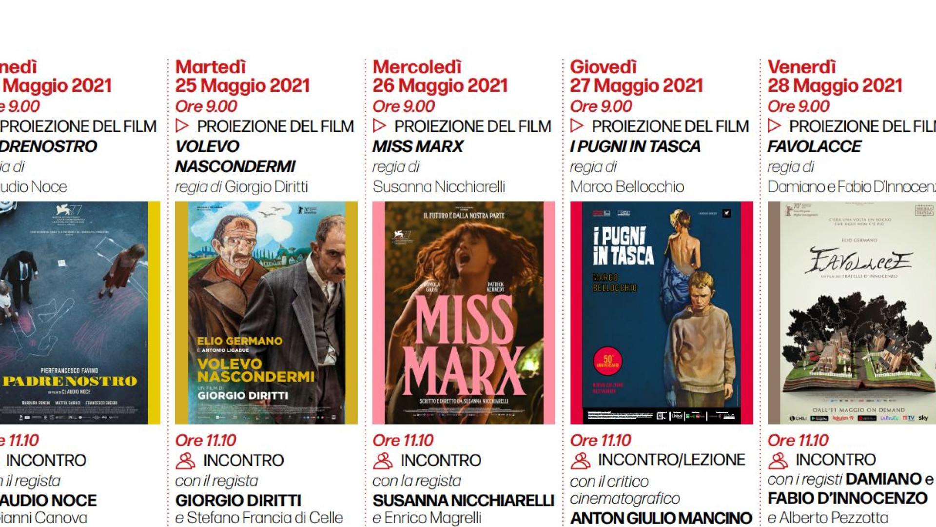 Al via "L'ora di cinema": proiezioni e dibattiti con i registi in streaming
