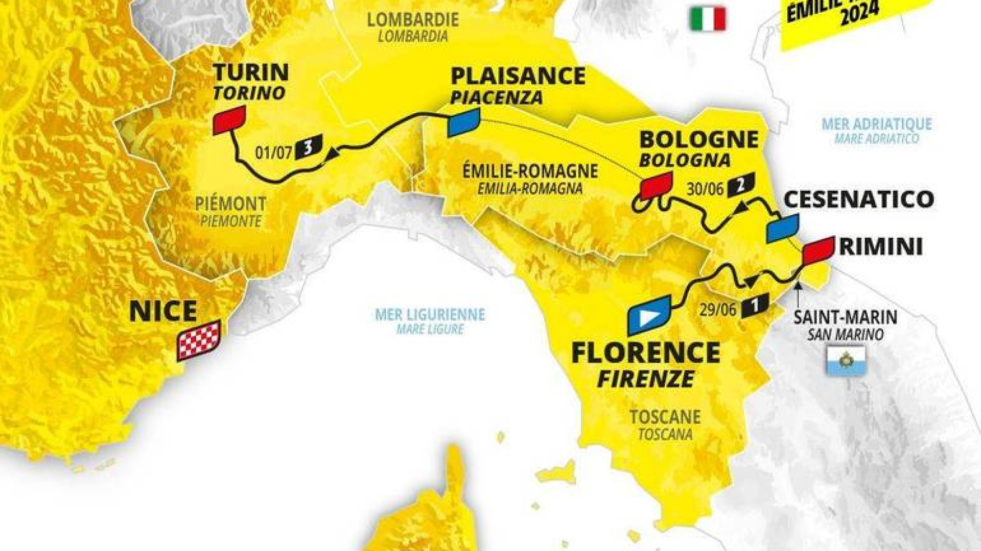 La tappa piacentina del Tour non partirà da piazza Cavalli ma da un parcheggio