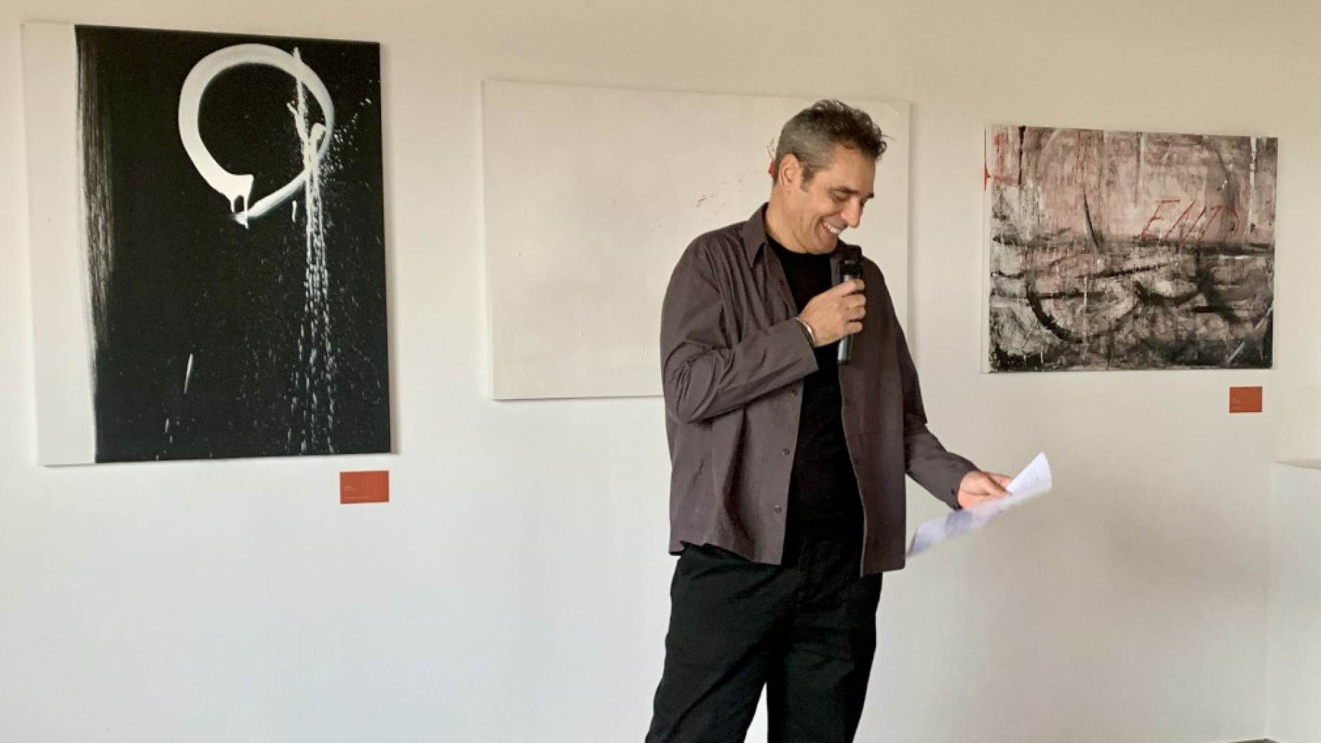 Davide Razza, una pittura di "Interferenze" con influenze giapponesi