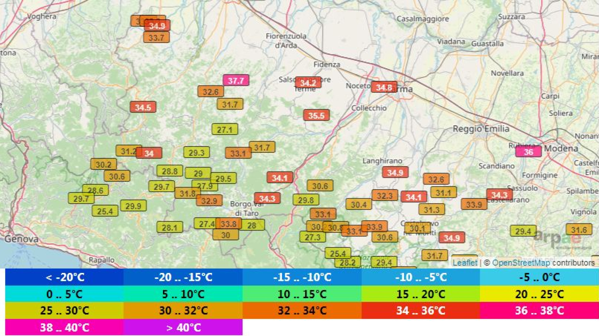 Emilia Romagna, mai così caldo da 30 anni. Oggi a Gropparello sfiorati 38 gradi