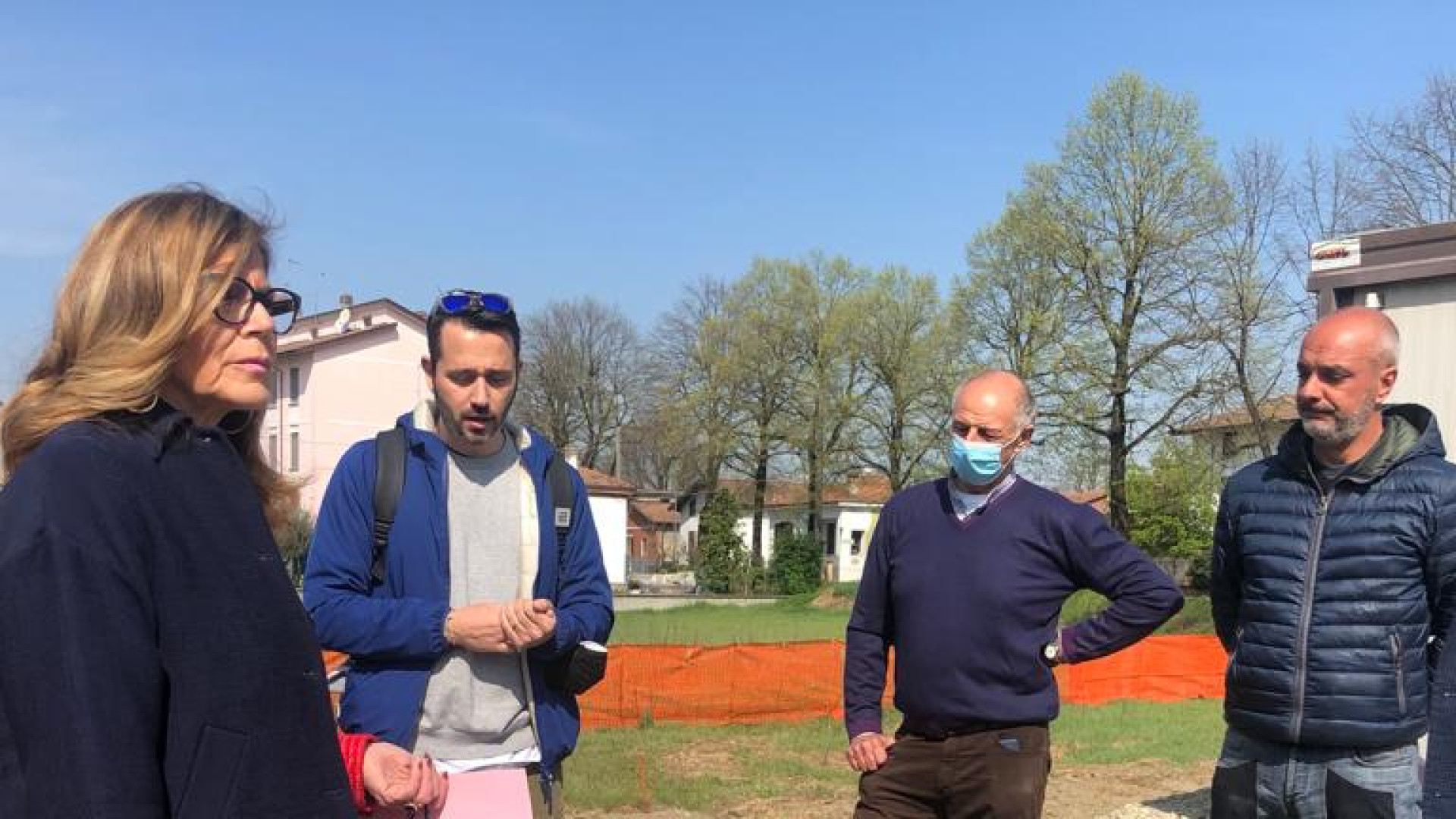 Gerbido, in corso i lavori per la nuova piazza. Termine previsto a fine maggio