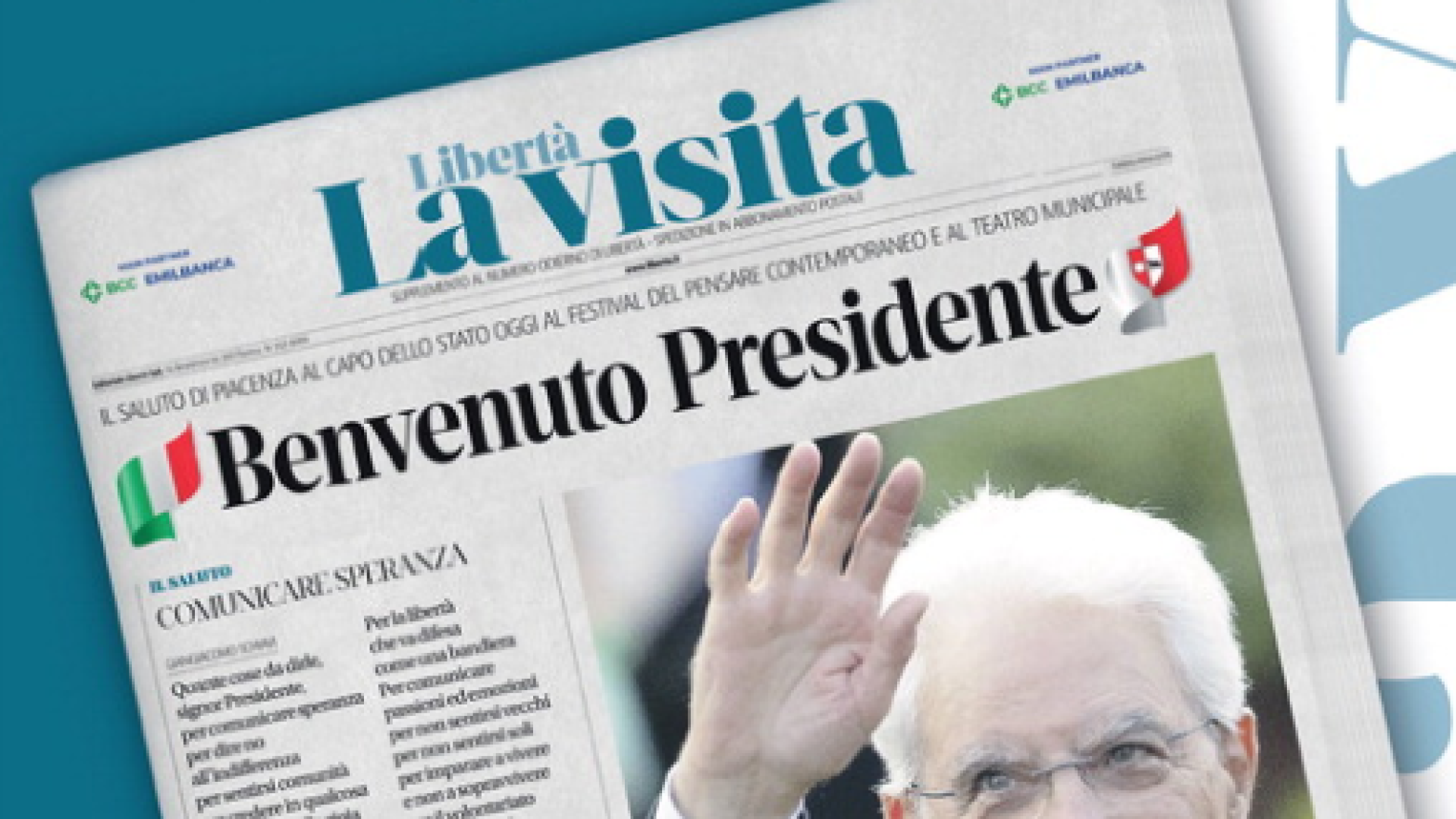 Presidente della Repubblica a Piacenza: in omaggio con Libertà inserto speciale