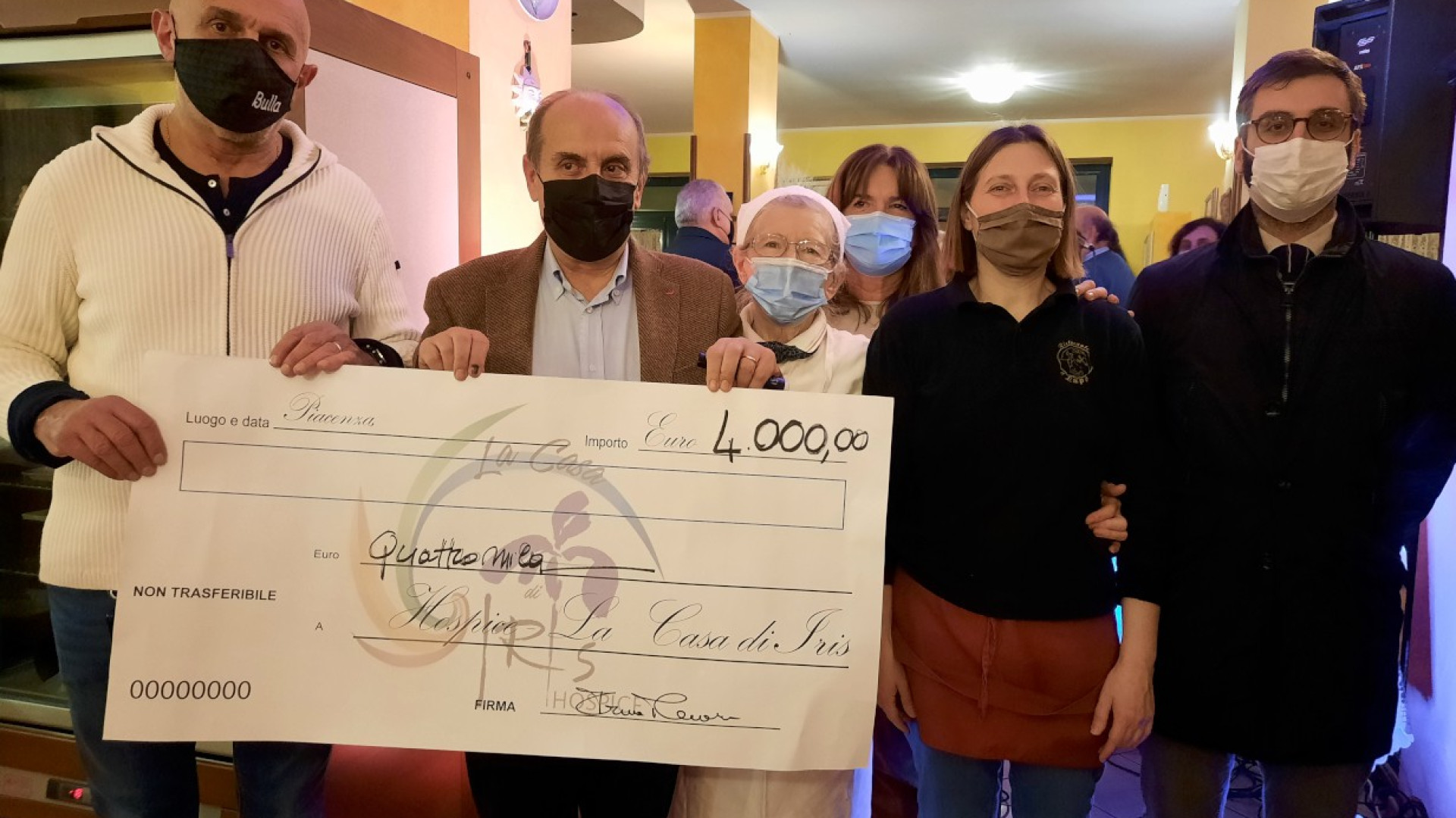 Quattromila euro per Casa di Iris dalla cena con "riffa" al Lupo di Ciriano di Carpaneto