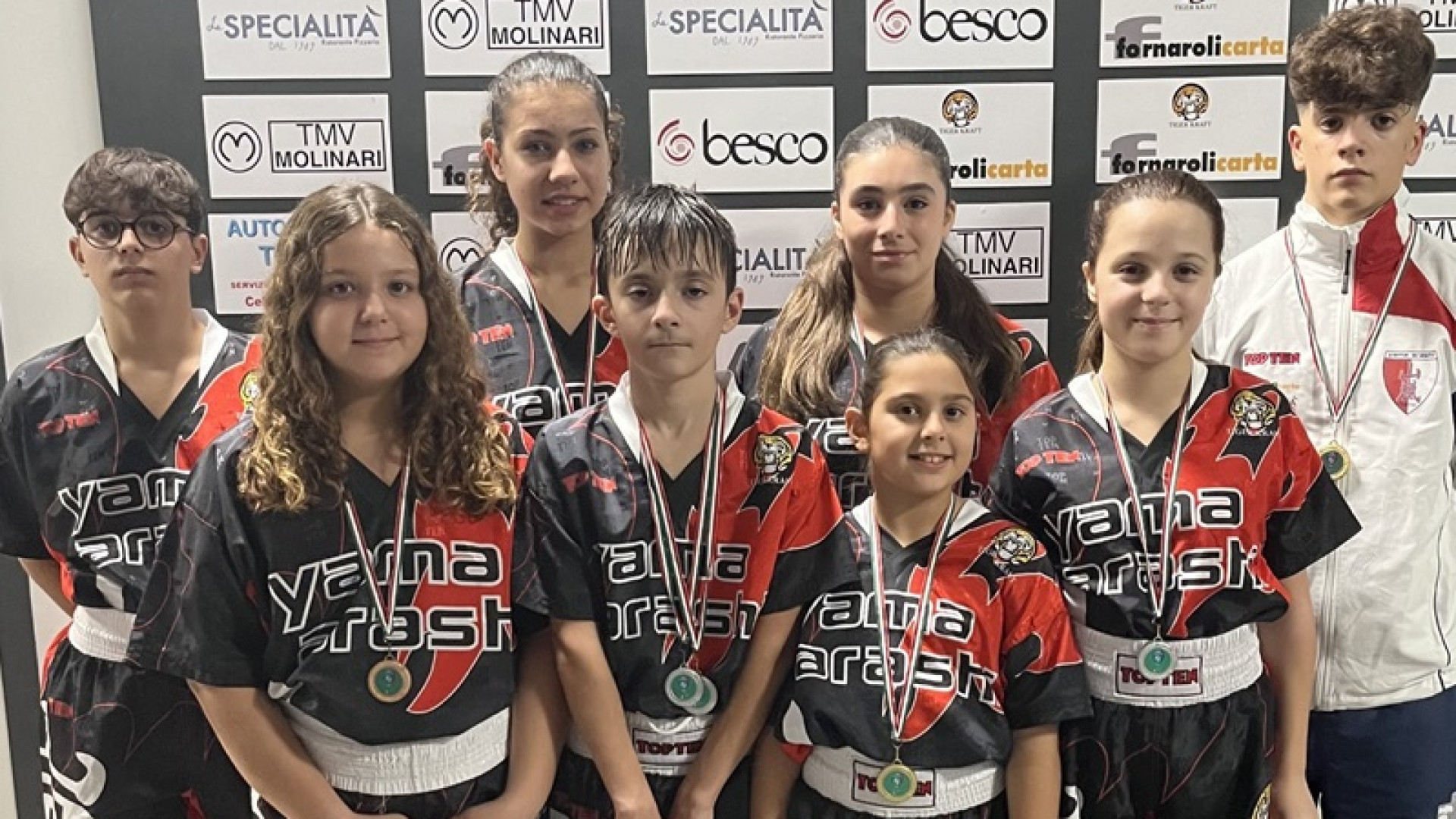 Kickboxing, per la Yama Arashi otto medaglie al Lombardia Kids