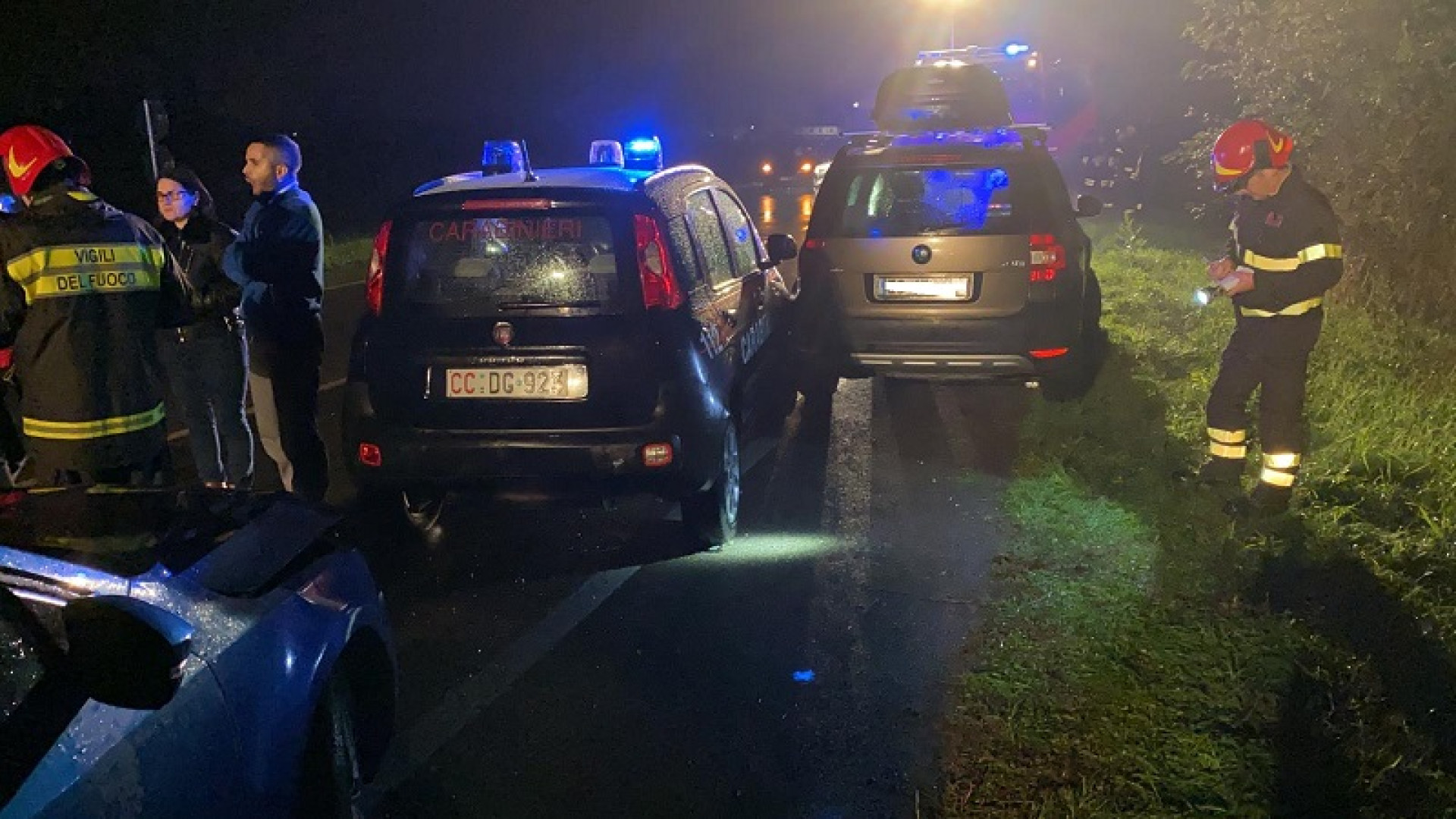 Grave incidente a San Nazzaro, un carabiniere travolto da un'auto nel corso dei rilievi