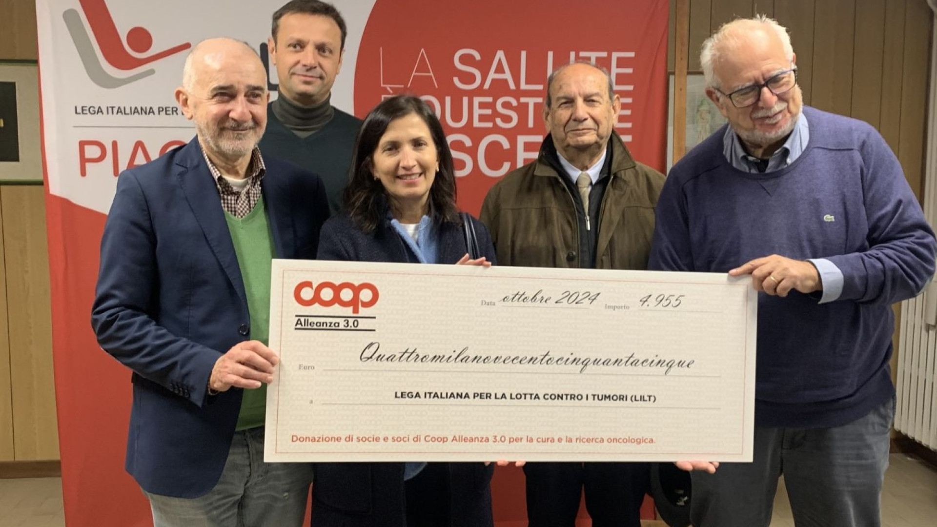 Punti-spesa per la lotta ai tumori: quasi 5mila euro devoluti da Coop alla Lilt