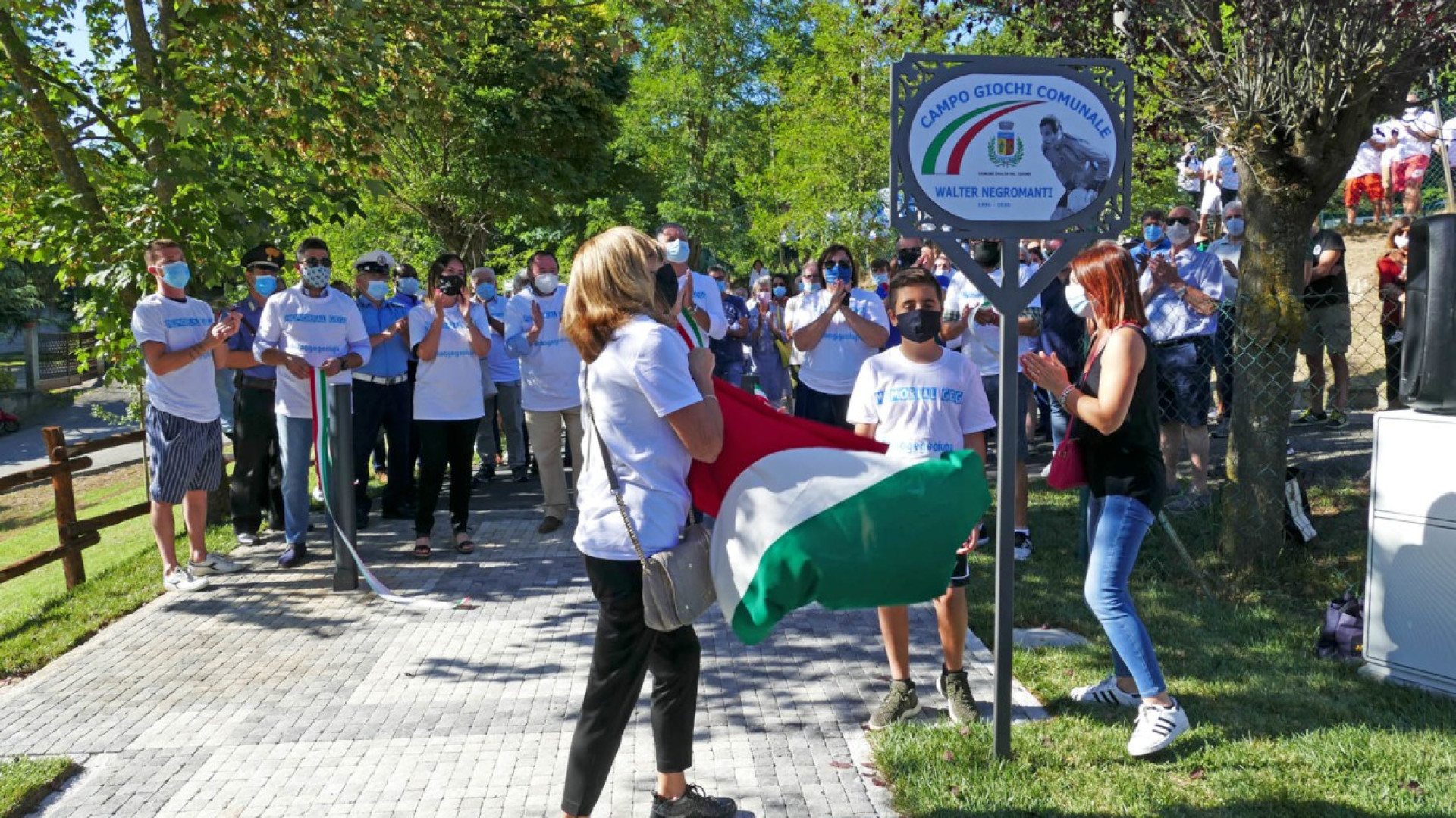 Intitolato a “Gege” Negromanti il parco giochi nella sua Caminata