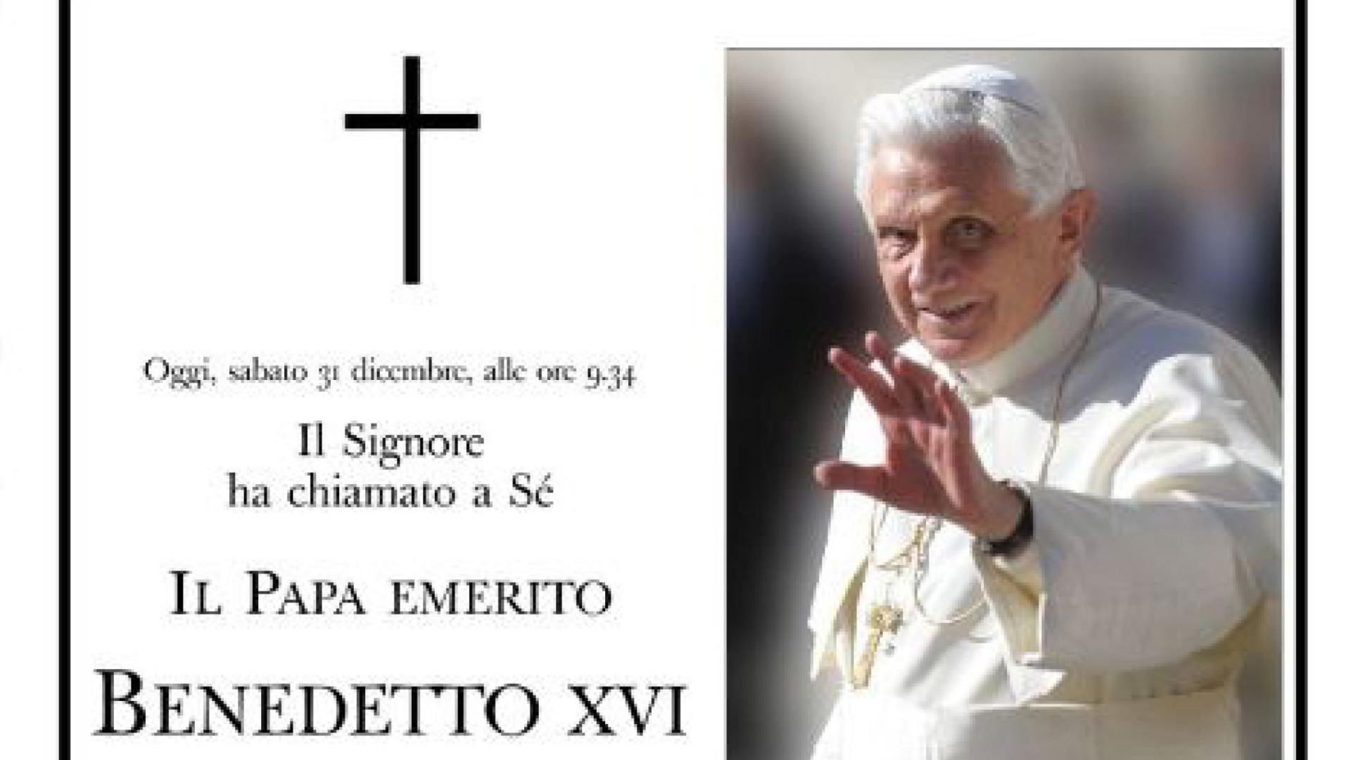 In duomo celebrata la messa a suffragio del papa emerito Benedetto XVI