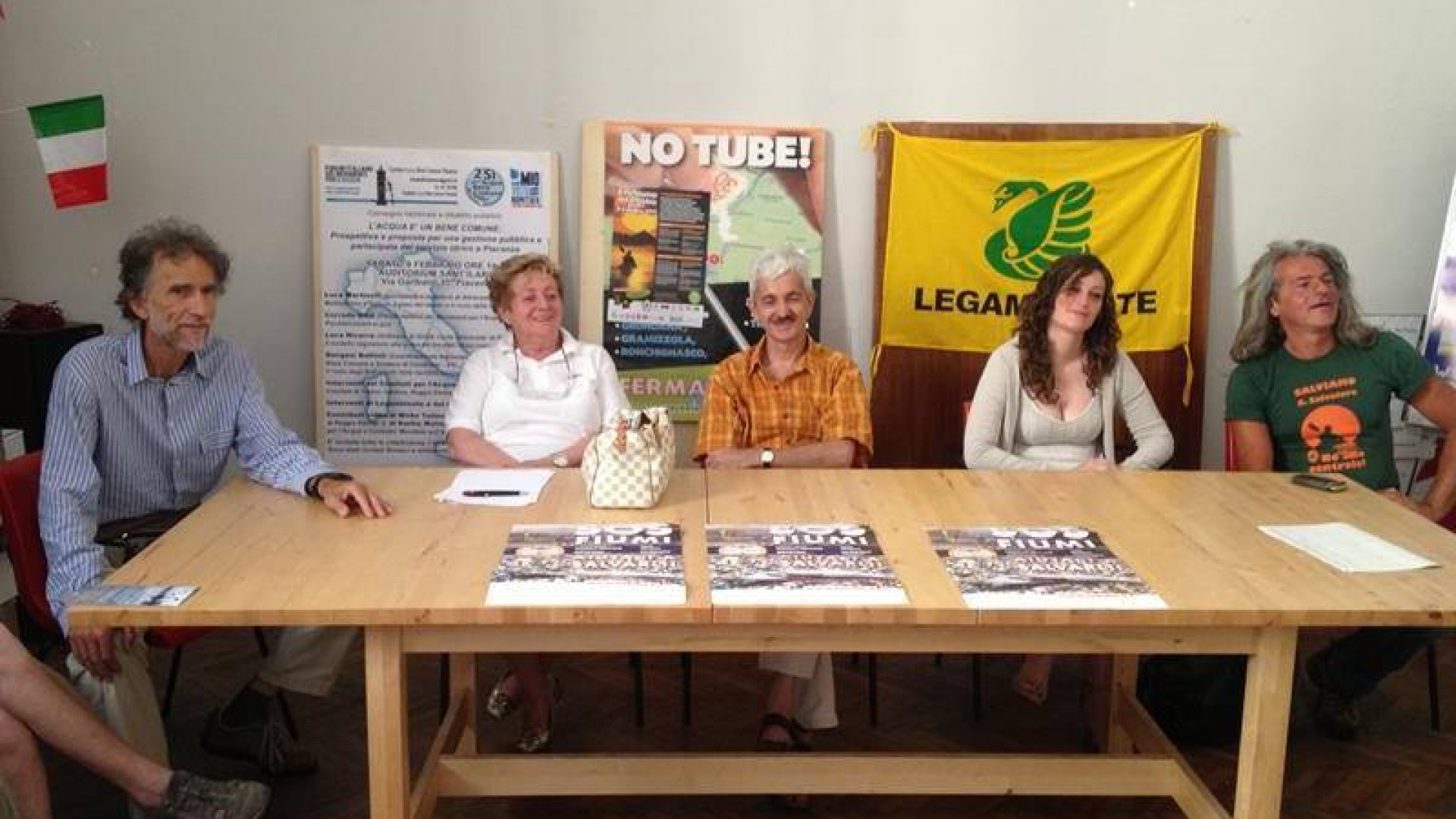 Sit-in perché l'acqua del Brugneto torni a Piacenza. "Stop agli espropri di Genova"